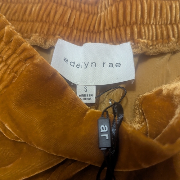 Adelyn Rae Velvet Trousers in Warm Brown - Picture 4 of 4